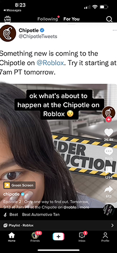Chipotle on TikTok