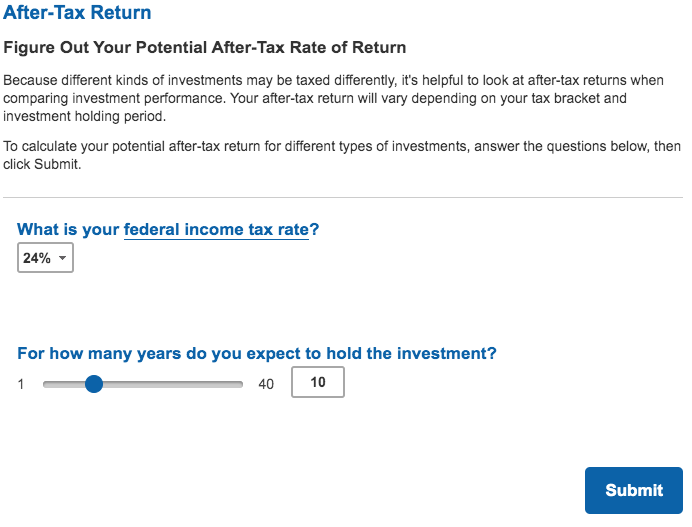 Bank of America calculator tool