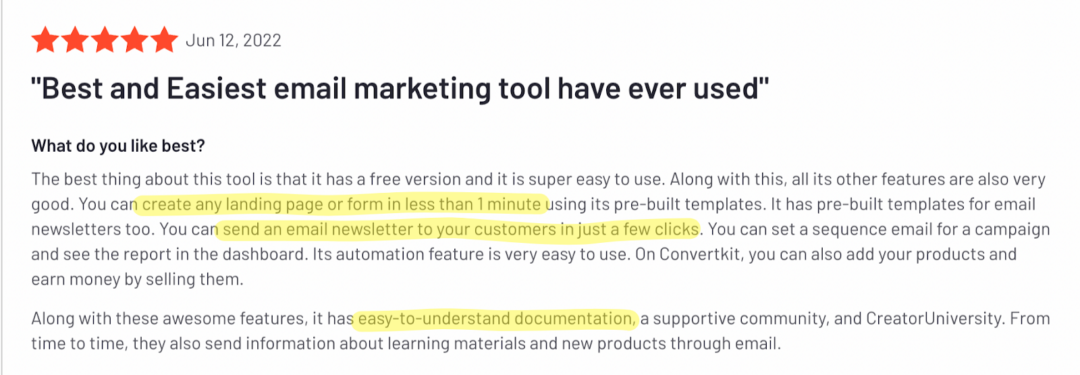 A review of ConvertKit on G2