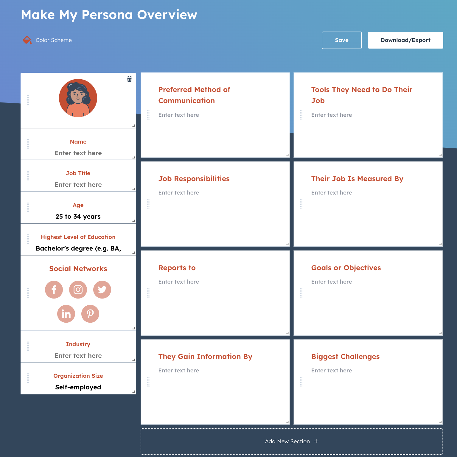 persona template tool
