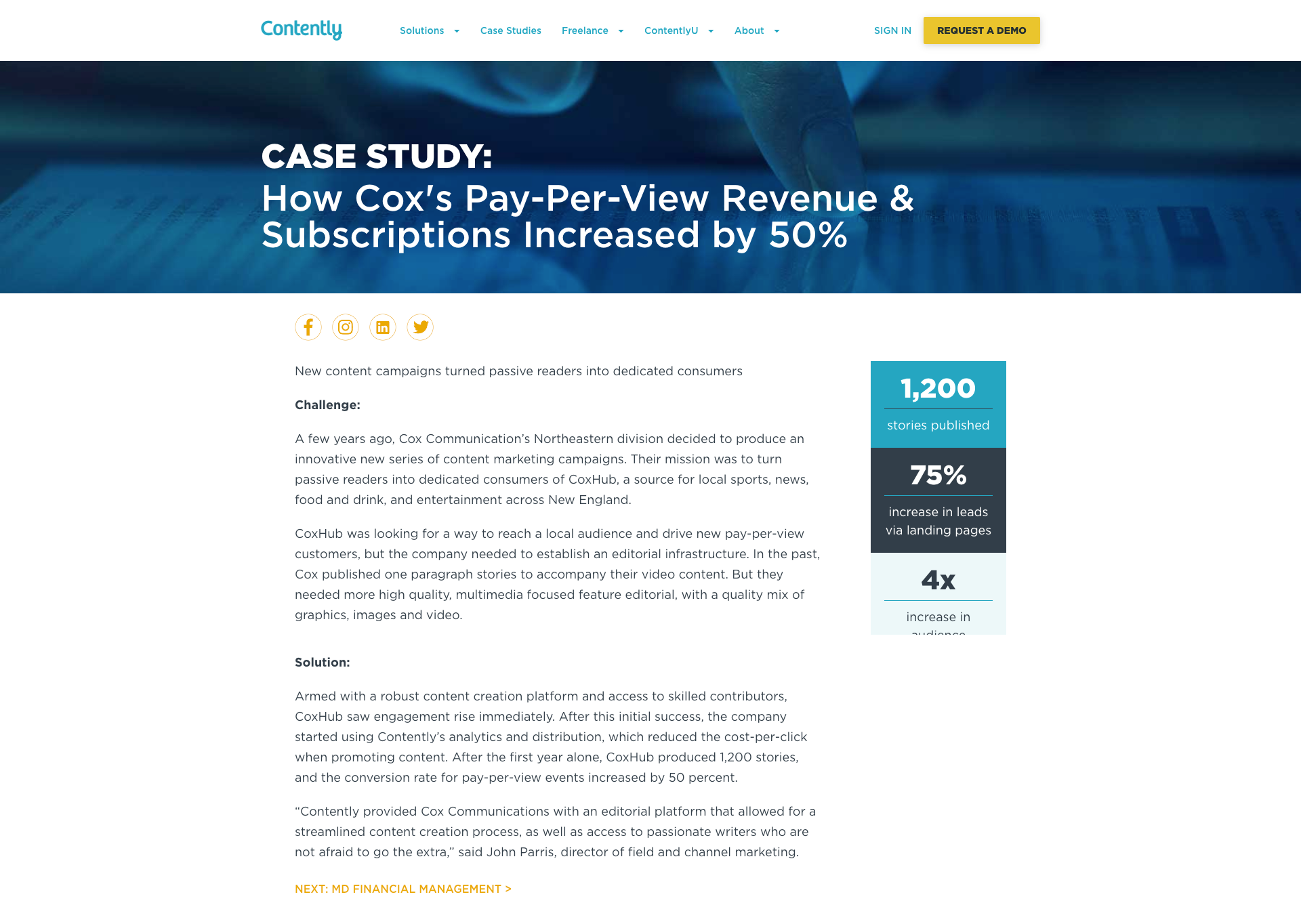 Cox case study