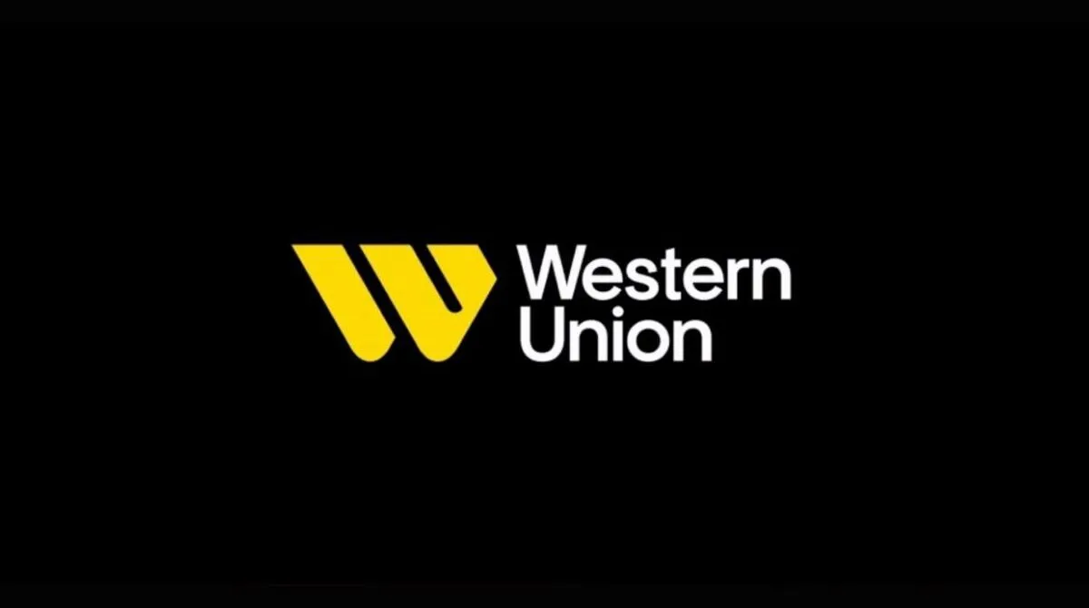 This is a Western Union logo in an article about visual marketing design trends from Contently